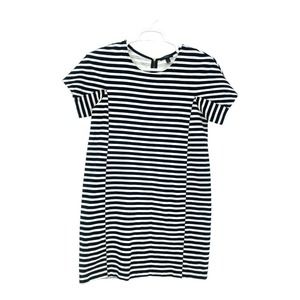J. Crew Women's Black And‎ White Striped Cotton Blend Tunic Dress Size M Medium